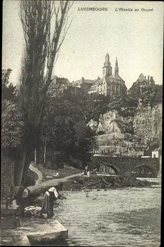 Ak Luxemburg Luxembourg, L'Alzette au Grund