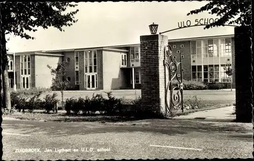 Ak Zuidbroek Groningen Niederlande, Jan Lighart en U.L.O. school