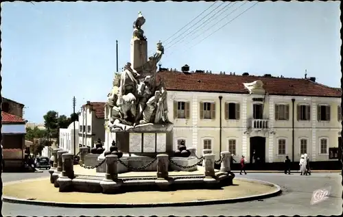 Ak Marnia Maghnia Algerien, La Mairie et le Monument aux Morts