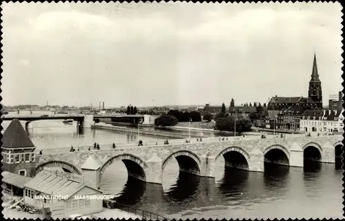 Ak Maastricht Limburg Niederlande, Maasbrüggen