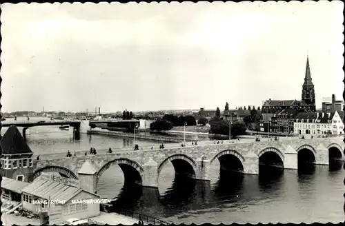 Ak Maastricht Limburg Niederlande, Maasbrüggen