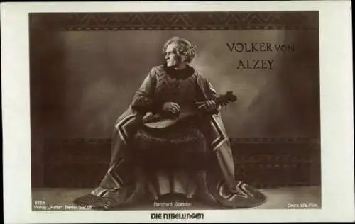 Ak Schauspieler Bernhard Goetzke als Volker von Alzey, Die Nibelungen, Ross Verlag 672 4