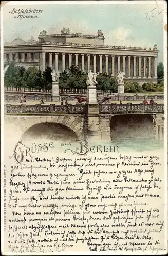 Litho Berlin Mitte, Schlossbrücke und Museum