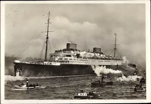 Ak Dampfer Europa, Norddeutscher Lloyd Bremen, Vierschraubenturbinenschnelldampfer