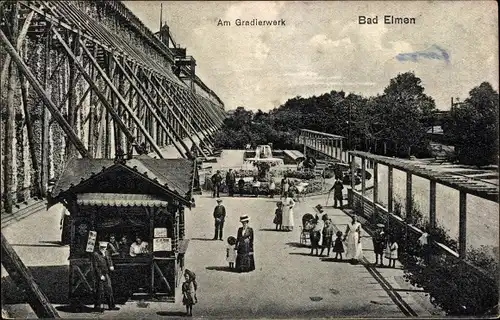 Ak Bad Elmen Salzelmen Schönebeck an der Elbe, Am Gradierwerk, Kiosk