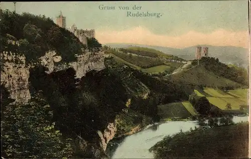 Ak Bad Kösen Naumburg an der Saale, Rudelsburg