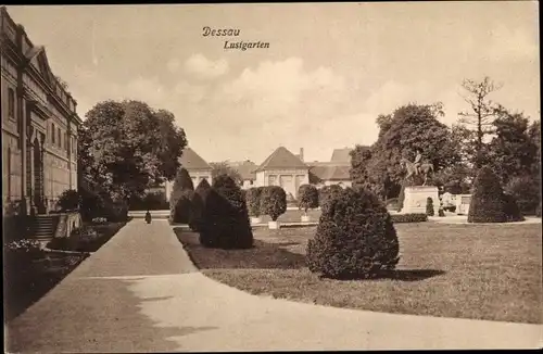 Ak Dessau in Sachsen Anhalt, Lustgarten