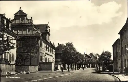 Ak Coswig in Anhalt, Kreissparkasse