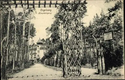 Ak Gommern Sachsen Anhalt, Heilstätte Vogelsang, Haupteingang