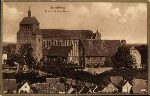 Ak Havelberg in Sachsen Anhalt, Stadtansicht, Blick auf den Dom, Kirchliche Tagung 1925