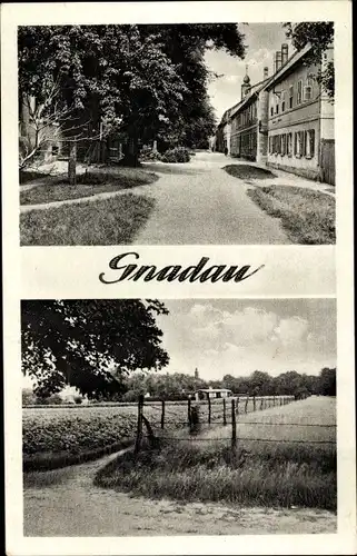 Ak Gnadau Barby an der Elbe, Straßenpartie