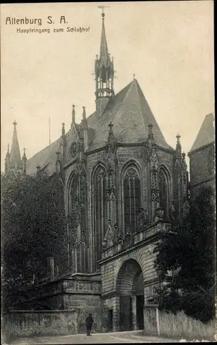 Ak Altenburg in Thüringen, Haupteingang zum Schlosshof