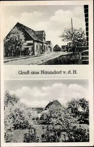 Ak Naundorf vor der Haide in Anhalt, Gasthof Erholung, Ortsansichten