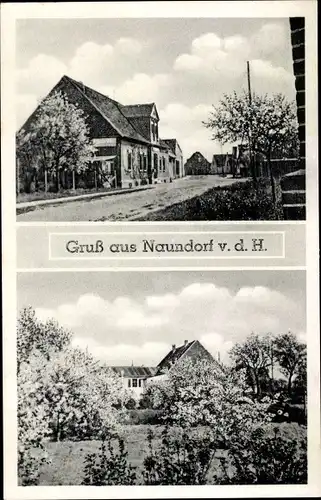 Ak Naundorf vor der Haide in Anhalt, Gasthof Erholung, Ortsansichten