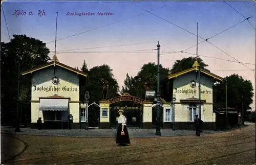 Ak Köln am Rhein, Zoologischer Garten, Eingang