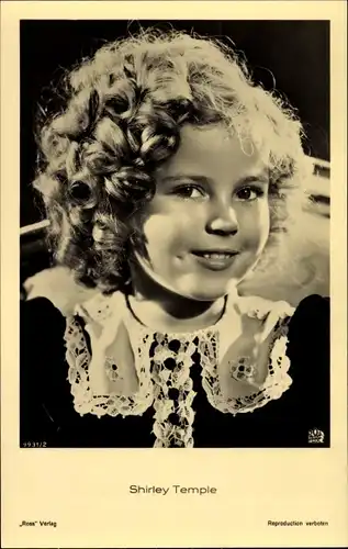 Ak Schauspielerin Shirley Temple, Portrait