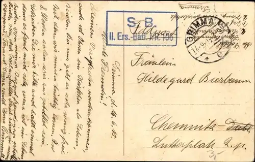 Ak Grimma in Sachsen, Ortspartie an der Mulde, Zieher 6558