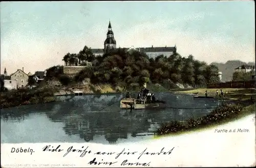 Ak Döbeln in Sachsen, Stadtansicht, Partie an der Mulde