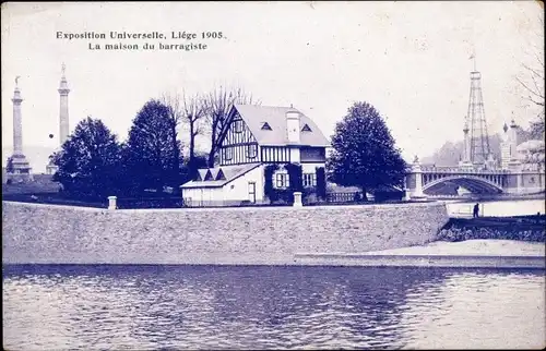 Ak Liege, Weltausstellung 1905, La maison du barragiste