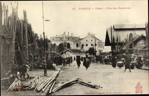 Ak Hanoi Tonkin Vietnam, Rue des Bambous