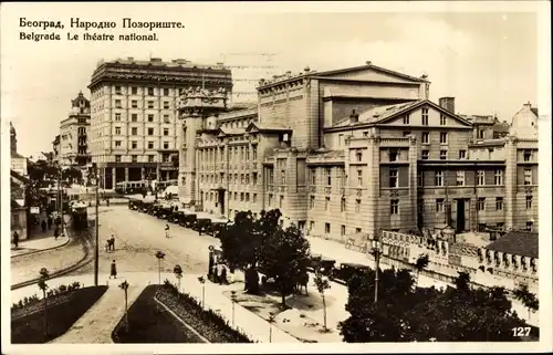 Ak Beograd Belgrad Serbien, Le Theatre national