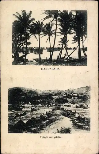 Ak Hanuabada Port Moresby Papua Neuguinea, Village sur pilotis, Dorfansichten