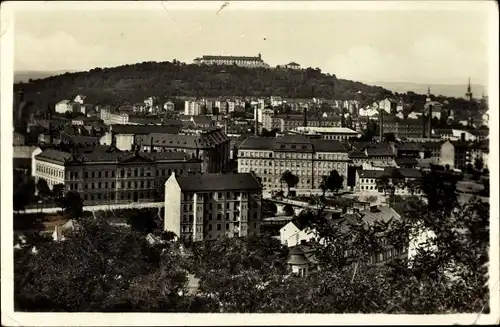 Ak Brno Brünn Südmähren, Špilberk, Blick gegen den Spielberg