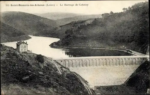 Ak Saint Romain les Atheux Loire, Le Barrage de Cotatay