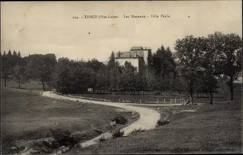 Ak Tence Haute Loire, Le Mazeaux, Villa Péala