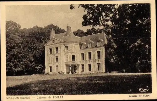 Ak Marcon Sarthe, Château de Poilie