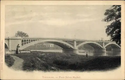 Ak Toulouse Haute Garonne, Pont Saint Michel