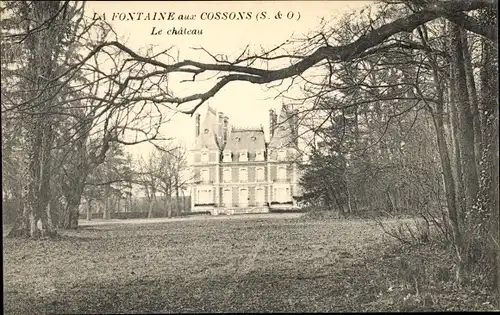 Ak La Fontaine aux Cossons Vaugrigneuse Essonne, Château