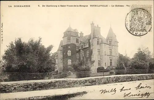 Ak Tourlaville Manche, Schloss