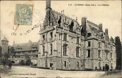 Ak Cleres Seine Maritime, Schloss