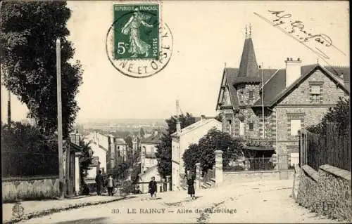 Ak Le Raincy Seine Saint Denis, Allée de l'Ermitage