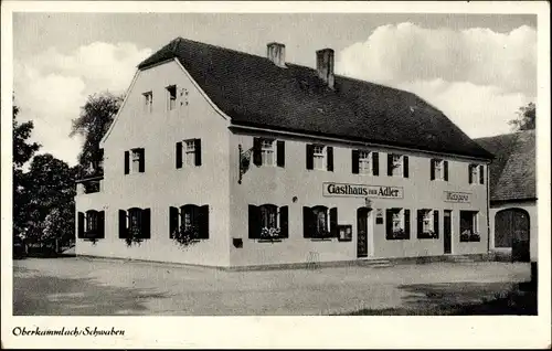 Ak Oberkammlach Kammlach in Schwaben Unterallgäu, Gasthaus zum Adler