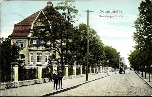 Ak Neumünster in Holstein, Rendsburger Straße