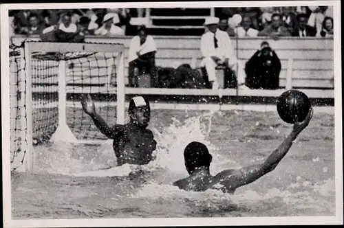 Sammelbild Olympia 1936, Wasserball Deutschland Tschechoslowakei, Schulze