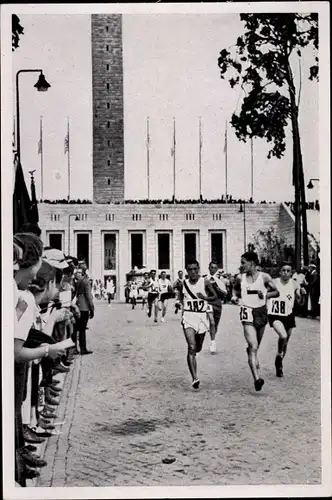 Sammelbild Olympia 1936, Marathonläufer Kitel Son