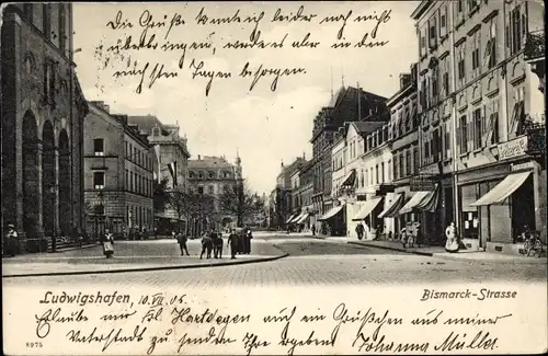 Ak Ludwigshafen am Rhein, Bismarck-Straße