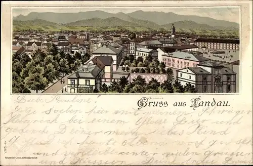 Litho Landau in der Pfalz, Totalansicht