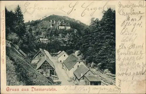 Ak Diemerstein Frankenstein in der Pfalz, Blick auf den Ort, Häuser