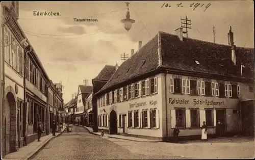 Ak Edenkoben, Tanzstraße, Ratskeller, Hotel-Restaurant