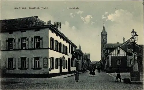 Ak Hassloch Rheinland Pfalz, Hauptstraße