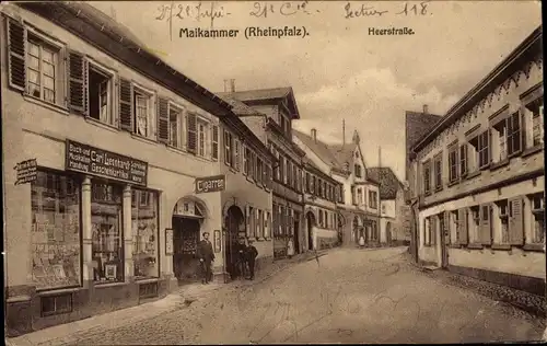 Ak Maikammer an der Weinstraße Pfalz, Heerstraße, Geschäfte