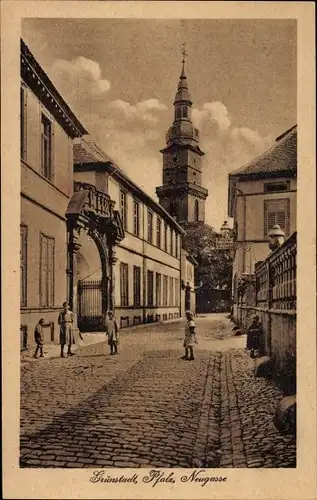 Ak Grünstadt in der Pfalz, Neugasse