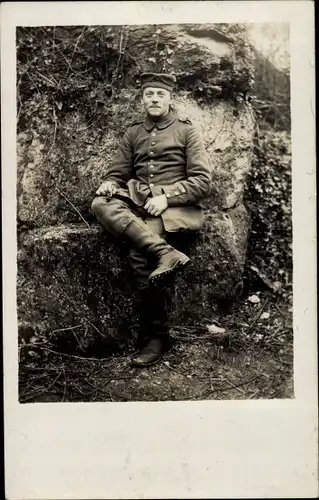 Foto Ak Deutscher Soldat in Uniform, Portrait, I WK