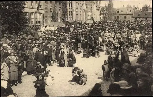 Ak Bruges Brügge Flandern Westflandern, Procession du St. Sang, Le Peuple de Bethleem