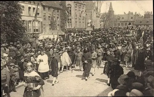 Ak Bruges Brügge Flandern Westflandern, Procession du St. Sang, L'Arrestation de Jesus