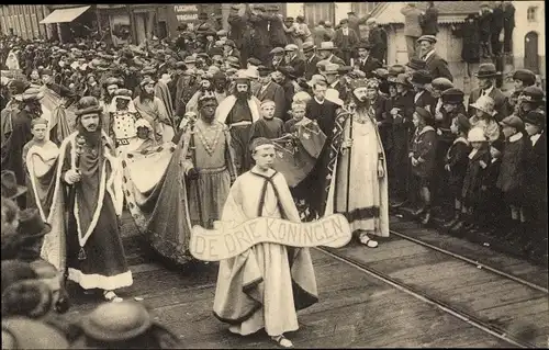 Ak Bruges Brügge Flandern Westflandern, Procession du St. Sang, Les Mages